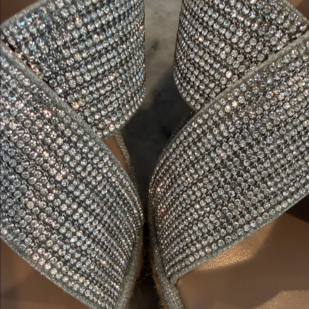 Mix No.6 silver sparkle wedge sandals (Jennesa)size 8 - Picture 2 of 7